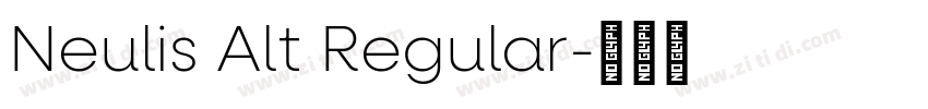 Neulis Alt Regular字体转换